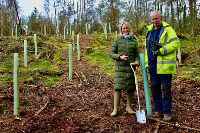 Lucy with Swinton Estate Head Forester  Brian Lofthouse