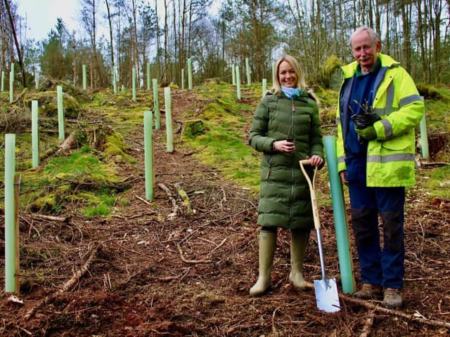 Lucy with Swinton Estate Head Forester  Brian Lofthouse