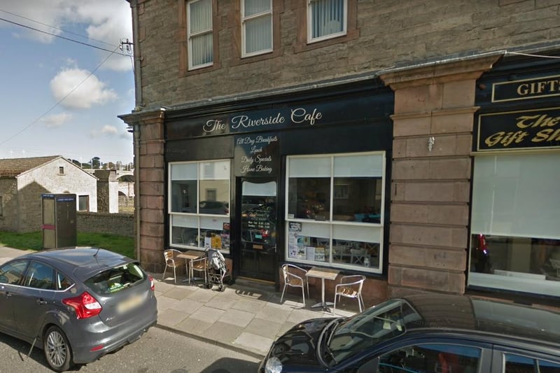 The Riverside Cafe in Tweedmouth gets a 4.9 rating.