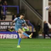 Leeds Rhinos' Richie Myler kicks off the 2023 season at Warrington on February 16. The next campaign will begin exactly a year later. Picture by Paul Currie/SWpix.com.