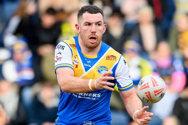 Cameron Smith seen in action for Leeds Rhinos during his testimonial game last weekend. Picture by Allan McKenzie/SWpix.com.