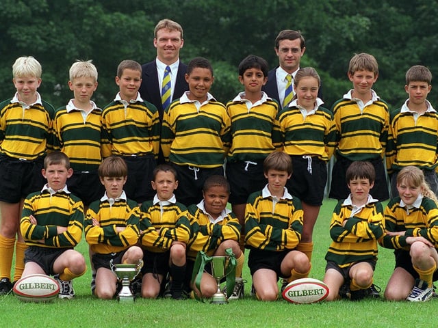 Iveson Primary School's rugby league team won the Hirst Trophy after a successful season in July 1997. Pictured, back row from left, are teachers Alun Davies and Stephen Boothroyd. Middle row, from left, are Michael Lister, Charles Munday, Adam Flesher, Michael Brown, Anup Manota, Kelly Chadwick, Jeffrey Fairclough and Ryan Bennett. Front row, from left, are James Dabill,,Gregory Dabill, Michael George, Gareth Riffin (captain), Piotr Kupiszewski, Jamie Brierley and Ashleigh Beever.