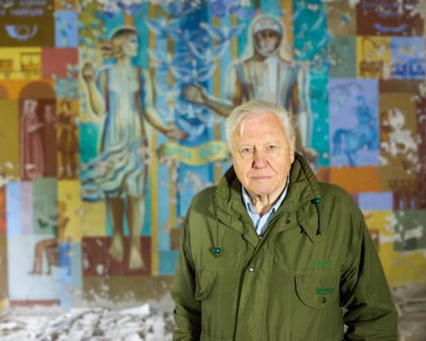 Sir David Attenborough pictured in Chernobyl while filming A Life on Our Planet (Photo: Joe Fereday/Silverback Films)