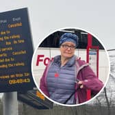 Karena Moore-Millar, 48, was headed to London with her family - but the trip hangs in the balance after all trains from Kirkstall Forge Station were cancelled.