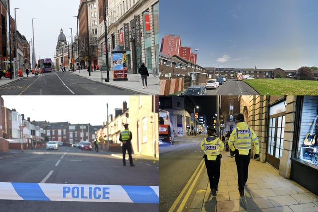 New police figures show the Leeds streets with the most crime between August 2021 and July 2022.