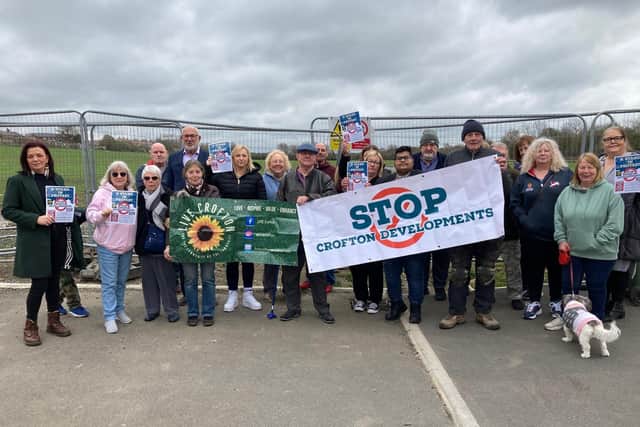 Campaigners opposed to plans to build 126 homes in Crofton claim the scheme would put further strain on local infrastructure. LDRS image April 2023.