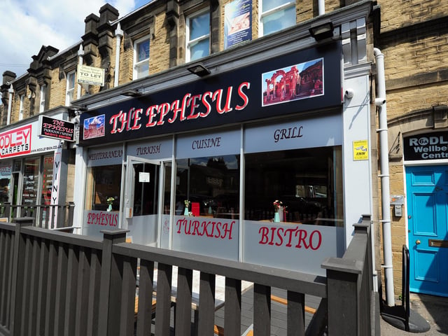 Ephesus is a family-run Turkish restaurant in Rodley Lane, Rodley, serving meze and kebabs, plus seafood options and steaks.