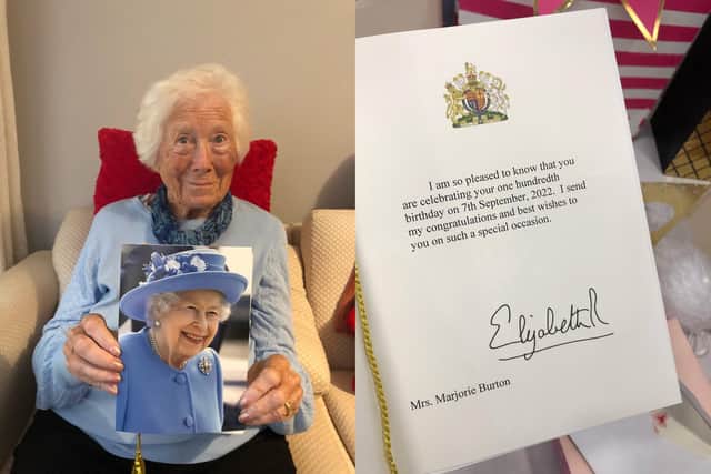For years it has become tradition for the Queen to send a birthday card to Brits turning 100 and on Wednesday Marjorie Burton became one of the last.