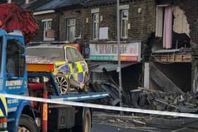 The scene on Keighley Road this morning. Photo: Ansar Javed