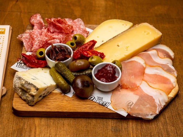 Customers can build their own boards for as little as £14.95. It comes with gourmet crackers, olives, pickles, sun-dried tomatoes, chutney, relish and honey. A range of meat is also available - from pork to duck.