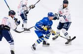 FAREWELL: Mac Howlett, in action on what proved to be his final appearance for Leeds Knights in Saturday's 5-3 defeat at home to Peterborough Phantoms. Picture: Kev Bland/Knights Media.