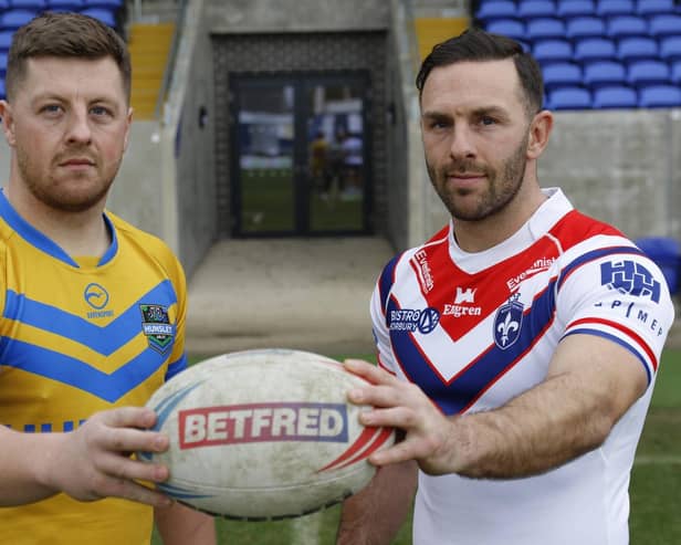 Cousins Jordan, left and Luke Gale will go head to head for the first time when Hunslet ARLFC visit Wakefield Trinity in a Betfred Challenge Cup fourth round tie on Sunday. Picture by RFL.