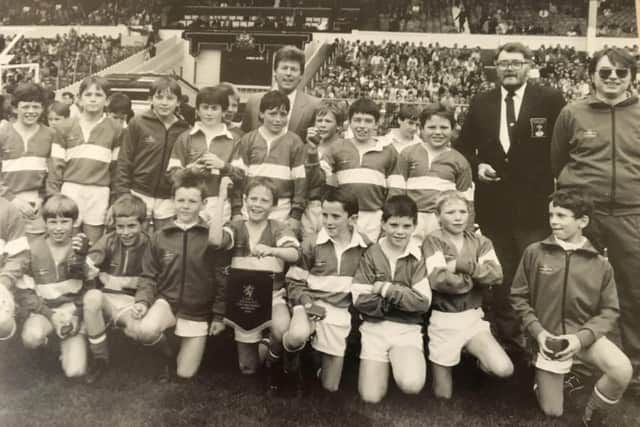 The Wakefield Schools team at Wembley in 1986. Picture by RFL,