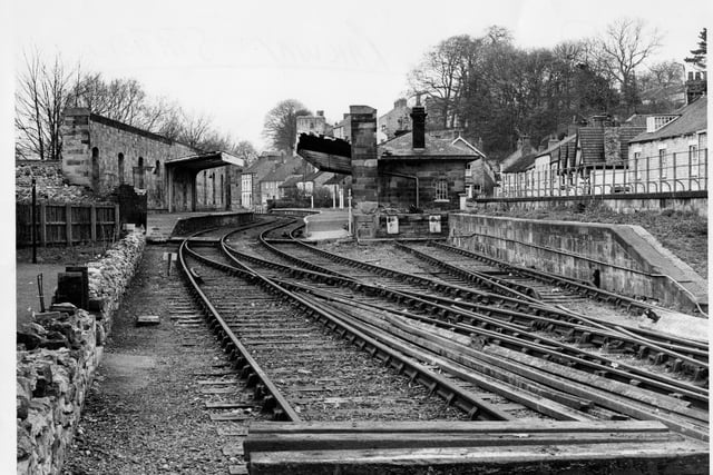 Pickering station and platform pictured in April 1972.