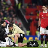 INJURY DISRUPTION - Luis Sinisterra limped out of Leeds United's midweek clash with Manchester United, having recently returned from a foot problem. Pic: Getty