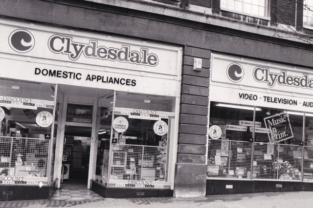 Clydesdale, Scotland's largest electrical group, opened a new store on The Headrow in November 1983. The retailer stocked a range of electrical goods in size from fridge freezers down to tiny pocket radios.
