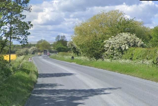 The A638, near South Elmsall, where the crash took place. Pontefract man Gregg Marsh, 24, is charged with causing death by dangerous driving after his car hit and killed a cyclist. (Photo by Google)
