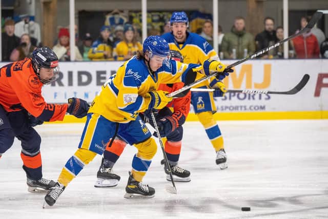 BACK FOR MORE: Forward Oli Endicott will look to have another season of development under Ryan Aldridge at Leeds Knights. Picture: Bruce Rollinson.