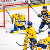 KEEPING IT CLEAN: LEeds Knights and netminder Sam Gospel produced two shutouts last weekend. Picture: Ben Gordon/Knights Media.