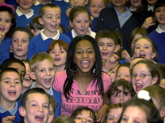 January 2003 and pop singer Alexia was at Hugh Gaitskell Primary School to perform her new single.