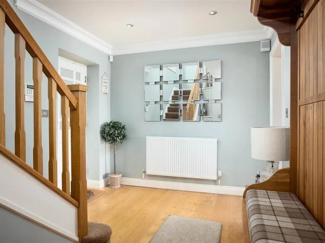 The ground floor of the property is spacious and bright. The large entrance hallway leads to a downstairs WC and the large kitchen/diner.