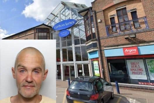 Terry Dye has been banned from Carlton Lane Shopping Centre in Castleford.