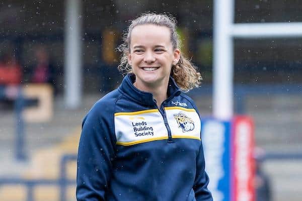 Rhinos coach Lois Forsell seen before the Cup semi-final win against Wigan at Headingley last month. Picture by Allan McKenzie/SWpix.com.