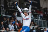 Ollie Wood of Great Britain wins Gold in the Men’s Scratch race final. (Picture: Alex Whitehead/SWpix.com )
