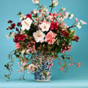 Anice Neville's Edwardian-inspired arrangement forms part of the 'Botanically Beautiful' exhibition at Lotherton Hall.