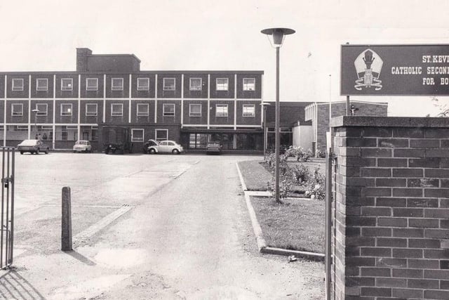 St Kevin's Catholic Secondary School for Boys on Barwick Road in August 1974. The school, in Cross Gates, closed in 1989.
