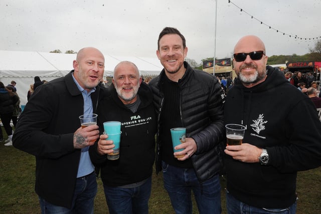 Cheers! Pictured are Paul Grogan, Chris Barty, Gareth Clough, Dan Robertshaw.