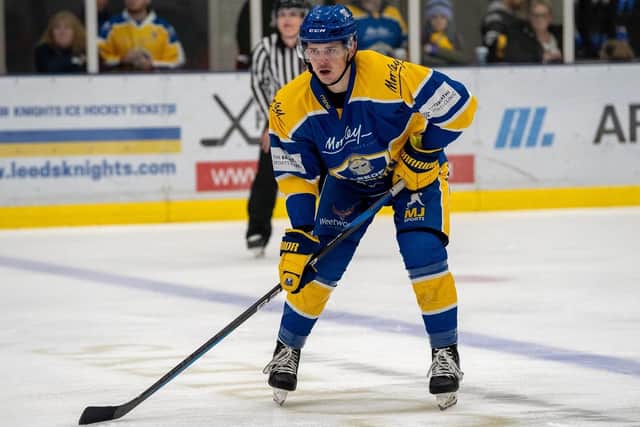 CARRYING THE LOAD: Jordan Griffin is likely to be expected to offer a more experienced presence on the Leeds Knights' blue line this season - something Sam Zajac believes he is more than capable of providing. Picture courtesy of Oliver Portamento