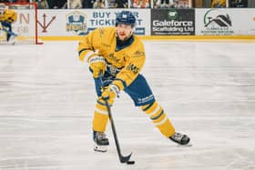 BACK IN THE GAME: Captain Kieran Brown posted two goals and an assist for Leeds Knights in peterborough on Sunday - but it couldn't prevent a 5-4 defeat Picture: Rob Halls/Knights Media.