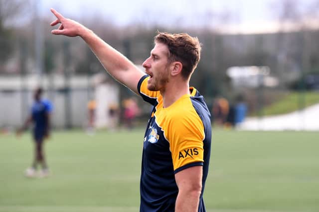 New signing Paul Momirovski makes a point during his first training session with Leeds Rhinos, on Thursday. Picture by Simon Hulme.