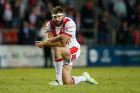 St Helens' Alex Walmsley is facing 12 weeks on the casualty list. Picture by Ed Sykes/SWpix.com.
