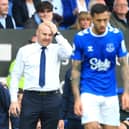 Sean Dyche will be without several defenders this weekend in addition to a new injury for star striker Dominic Calvert-Lewin (Photo by LINDSEY PARNABY/AFP via Getty Images)