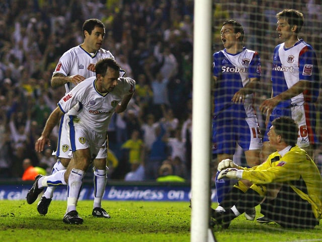 League One play-off semi-final first leg: Leeds United 1 Carlisle United 2.