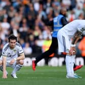 ANGER: As Leeds United are relegated, Brenden Aaronson and Robin Koch showing their pain. Photo by Stu Forster/Getty Images.