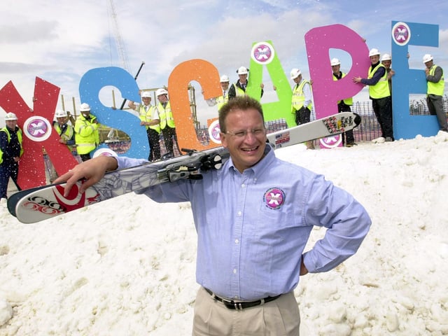 French entrepreneur and leisure guru Pierre-Yves Gerbeau, pictured promoting plans for his new venture Xscape in Castleford, in 2002. It officially opened the following year, in 2003.