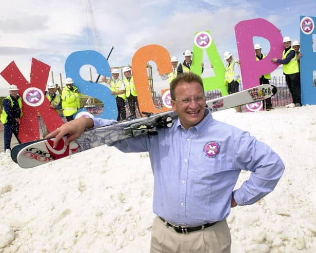 French entrepreneur and leisure guru Pierre-Yves Gerbeau, pictured promoting plans for his new venture Xscape in Castleford, in 2002. It officially opened the following year, in 2003.