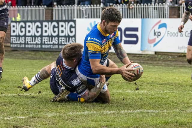 Tom Briscoe's return to fitness has been welcomed by Rhinos skipper Kruise Leeming. Picture by Tony Johnson