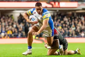 Sam Lisone returned from a spell on the sidelines with a fractured thumb when Leeds Rhinos beat Salford Red Devils in Betfred Super League round one. Picture by Allan McKenzie/SWpix.com.