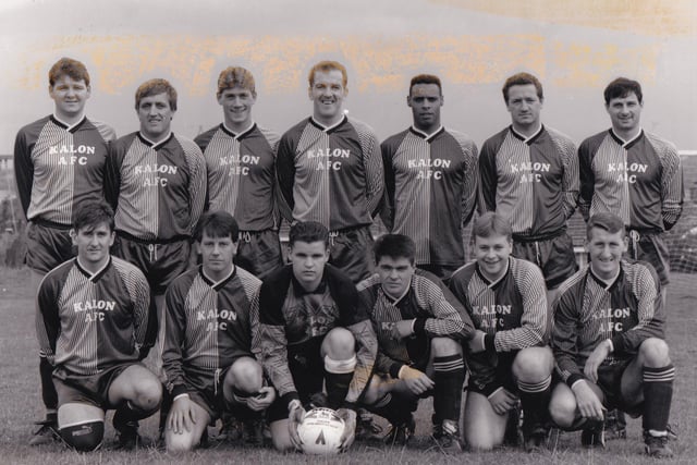 Kalon who played in the Spen Valley League pictured in October 1993. Back row, from left, are Gary Pritchard, Ernie Atack, Andrew Harris, Graham Roebuck, Graham Fall, Darren McLoughlin and David Dixon. Front row, from left, are Andy Bedford, John Atack, Dean Foley, David Wood, Damian Williamson and John Geater.