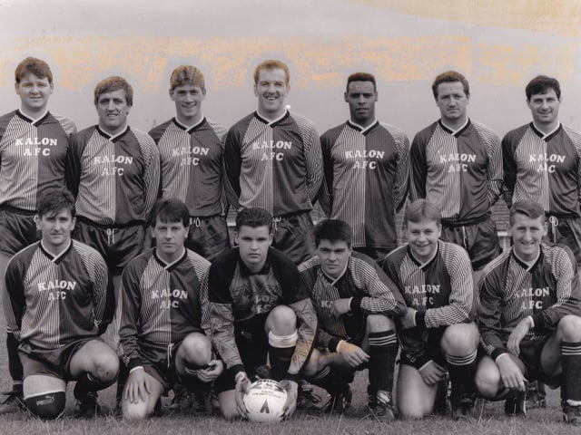 Kalon who played in the Spen Valley League pictured in October 1993. Back row, from left, are Gary Pritchard, Ernie Atack, Andrew Harris, Graham Roebuck, Graham Fall, Darren McLoughlin and David Dixon. Front row, from left, are Andy Bedford, John Atack, Dean Foley, David Wood, Damian Williamson and John Geater.