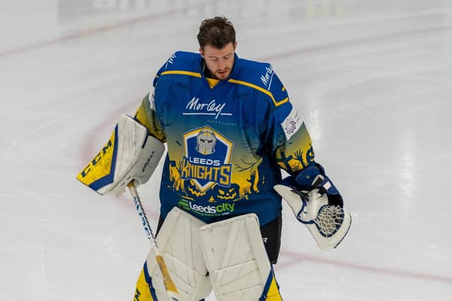 NUMBER ONE: Harrison Walker says he is feeling the benefit of working with Leeds KNights' No 1 netminder, Sam Gospel. Picture courtesy of Oliver Portamento