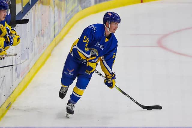 SIDELINED: Import defenceman Noah McMullin is out with an upper-body injury. Picture: Leeds Knights/Steve Cunningham