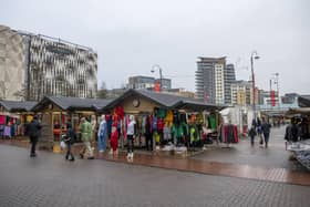 The outdoor stalls at Kirkgate Market in Leeds, where a shipping container-style 'food village' looks set to be created. Picture: Tony Johnson