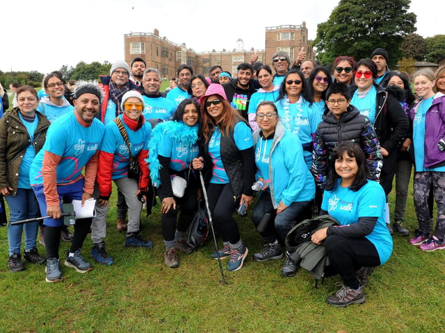 Members of Bradford's Hindu community turn out in force for the walk. (Pic: Steve Riding)