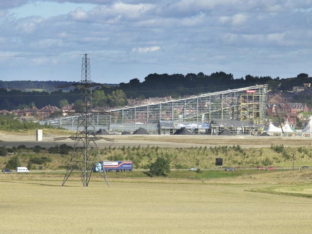 Xscape, at Glasshoughton near Castleford, pictured on September 26 2002. It officially opened the following year, in 2003.