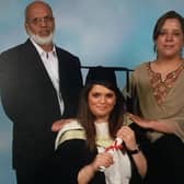 Fawziyah Javed with her parents Mohammed and Yasmin Javed.  She was on a visit to Edinburgh with husband Kashif Anwar when he murdered her by pushing her off Arthur's Seat.